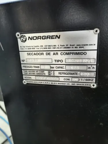Secador de ar comprimido Norgren capacidade 129 m3/h - 76PCM