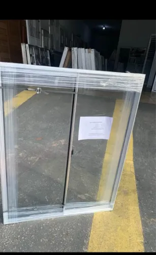 DIRETO DA FABRICA!! JANELA 1.00X0.80 2FOLHAS DE ALUMINIO NATURAL 