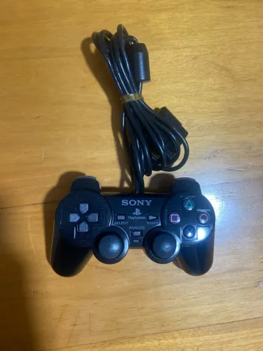Controle Original Sony PS2 DualShock 2 Com Fio Preto Usado