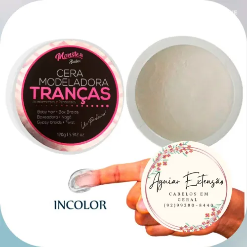 CERA INCOLOR PARA TRANÇAS