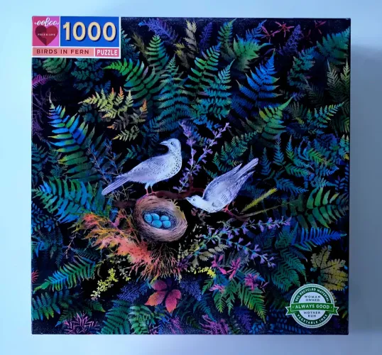 Quebra cabeça importado eeBoo 1000 pçs Birds in Fern