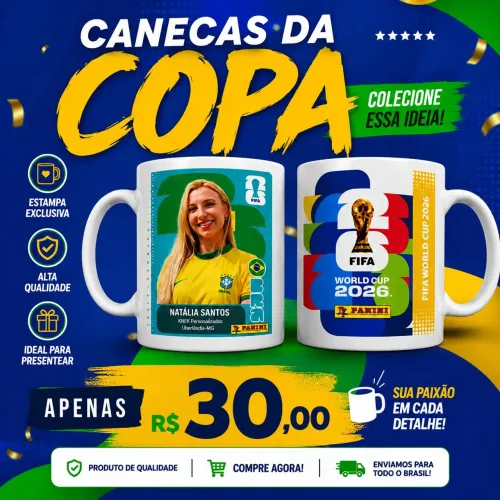 Caneca da copa torcedor R$30,00
