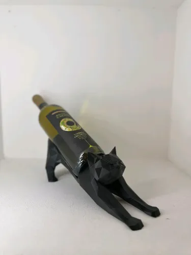 Porta vinho/decoração Gato
