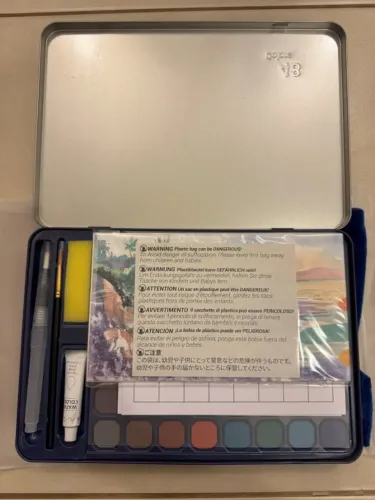 TINTAS SECAS DE AQUARELA 48 CORES MARCA OHUHU