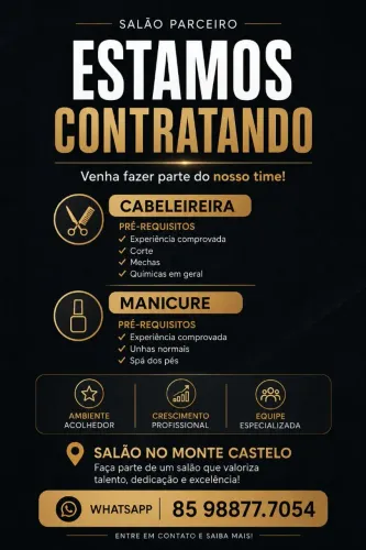 Contrata cabeleireira e manicure