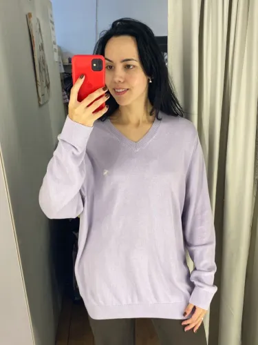 SUÉTER ABERCROMBIE & FITCH TAMANHO XL COR LAVANDA