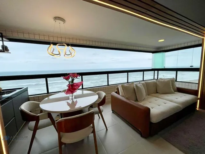 Apartamento à venda em Praia Grande frente mar 2 dormitórios sendo 1 suíte