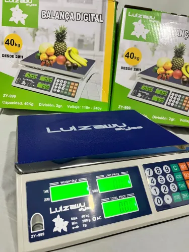 Balança Eletrônica Digital com Bateria Embutida Pesa Até 40 Kg Bivolt