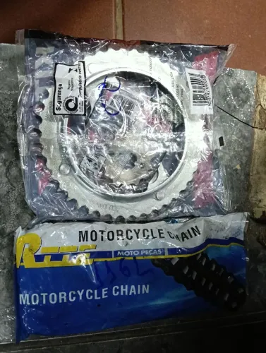 Relação transmissão coroa corrente pinhão CG Fan 125 2009 em diante 