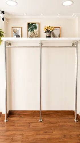 3 ARARA PARA ROUPAS AÇO INOX/ CABIDEIRO / LOJA 