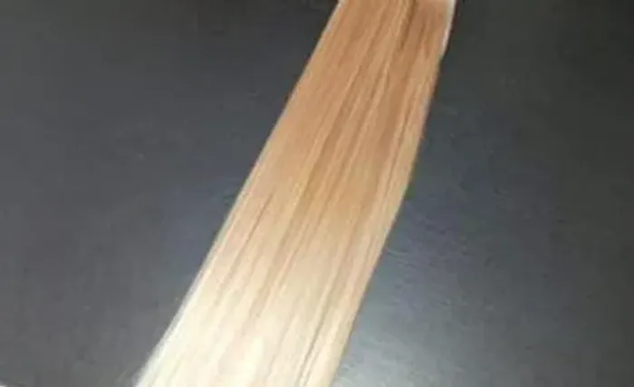 Lace Wig Topo de Cabeça Loiro Médio Liso 55cm