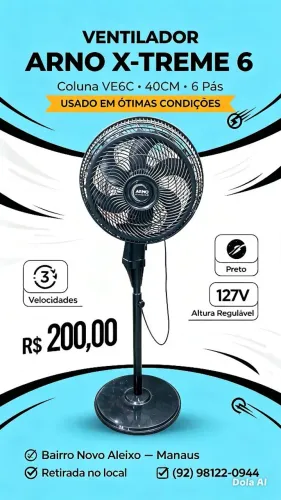 Valor único do ventilador