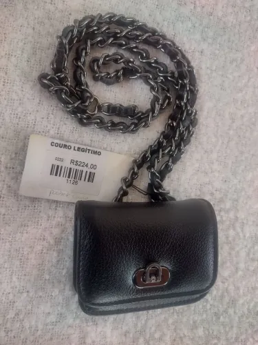 Mini pochete couro legítimo