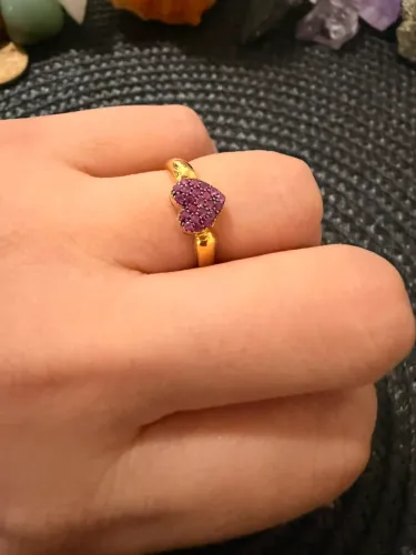 Anel ouro 18k com rubis
