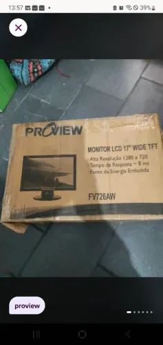 Monitor lcd de 17 polegadas prociew NOVO