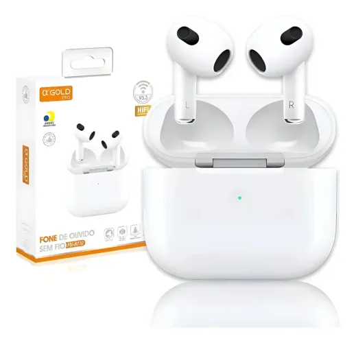 Fone De Ouvido Bluetooth Sem Fio Agold Bt10 Tws Microfone Br