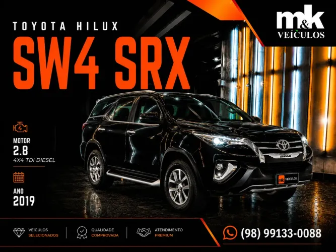 Toyota Hilux SW4 SRX 4X4 2.8 TDI 16V Dies. Aut. 2019