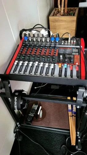 KIT COMPLETO MICROFONAÇÃO BATERIA + MESA SOUNDVOICE