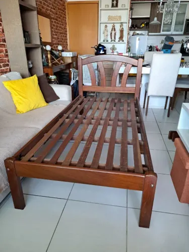 2 cama de solteirao Móveis rústicos (ipe)