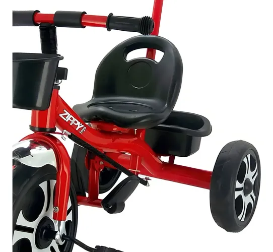 Triciclo Infantil Com Apoiador Vermelho 7632 - Zippy Toys