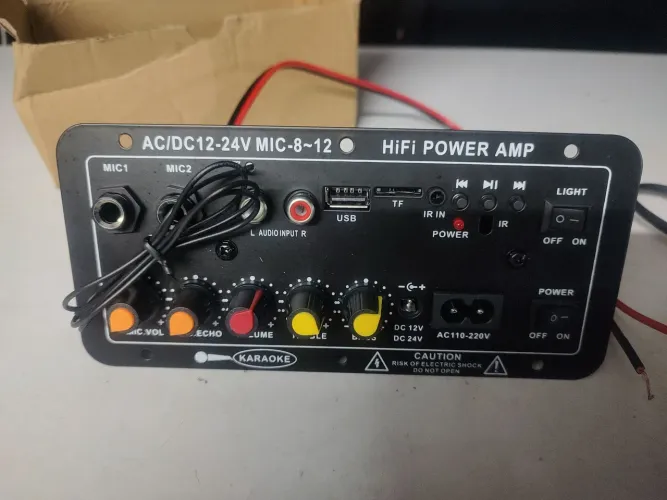 Placa amplificada Bluetooth USB FM som ambiente 