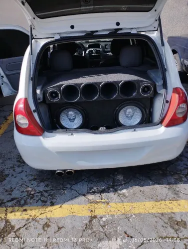 Som Automotivo Completo Forte - 2 Subs Roadstar + Corneteira + 2 Módulos