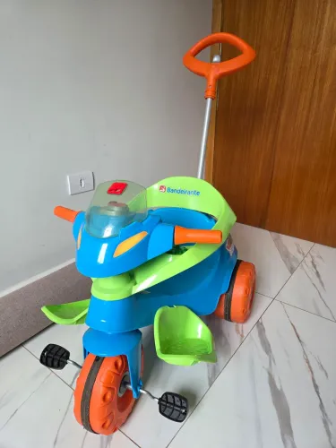 Triciclo Velobaby G2 Passeio e Pedal Azul Bandeirante