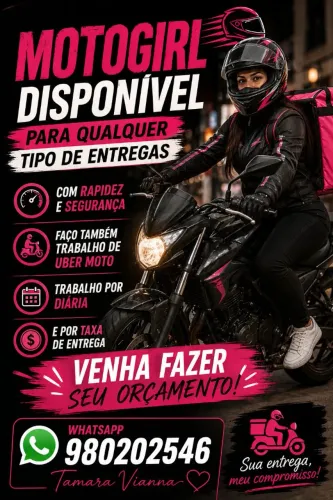 Motoboy Disponível vaga para trabalhar