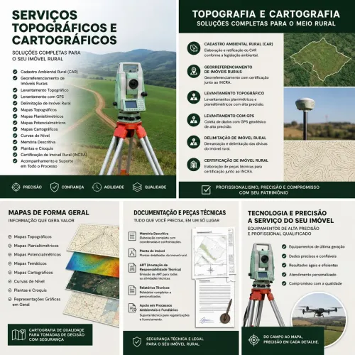 SERVIÇOS TOPOGRAFIA E PRODUTOS CARTOGRÁFICOS
