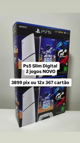 Ps5 slim digital novo com 2 jogos