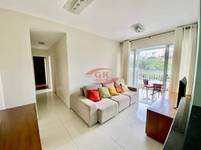 Apartamento 70m² Frente com Varanda Gourmet, TOTALMENTE MOBILIADO, 2 Vagas, Lazer Completo