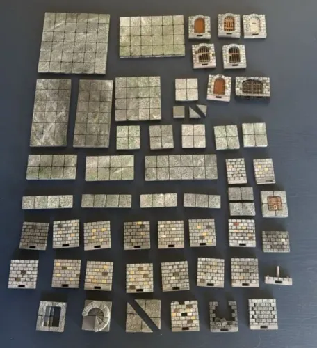 Kit dungeon modular 53 peças com imas para encaixe.