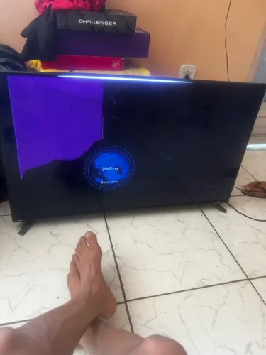 Smart tv Philco 32 display queimado 