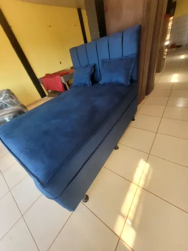 PROMOÇÃO CAMA CASAL COM CABECEIRA 2 TRAVESSEIROS E UM PULF DE BRINDE $950