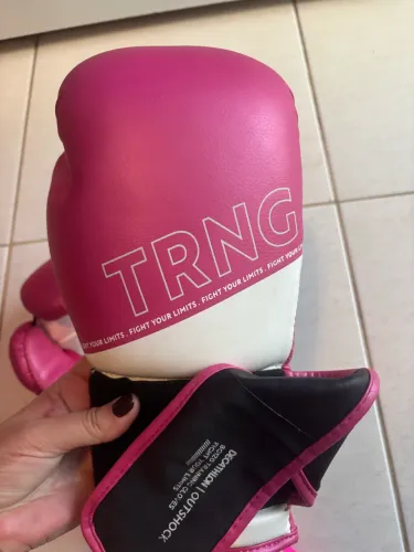 Luva de Boxe Outshock 120 Rosa (Decathlon 14 oz muito nova