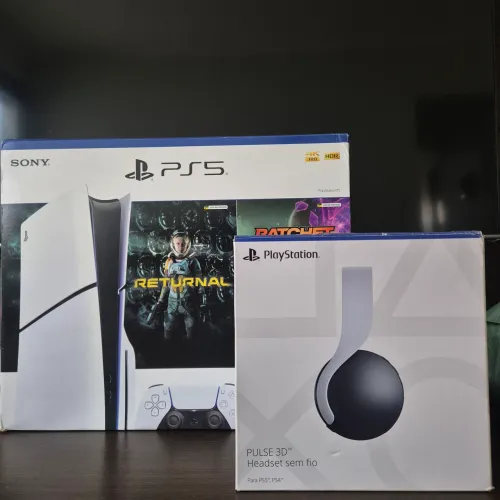 PS5 SLIM 1TB + 2 JOGOS + HEADSET PULSE 3D