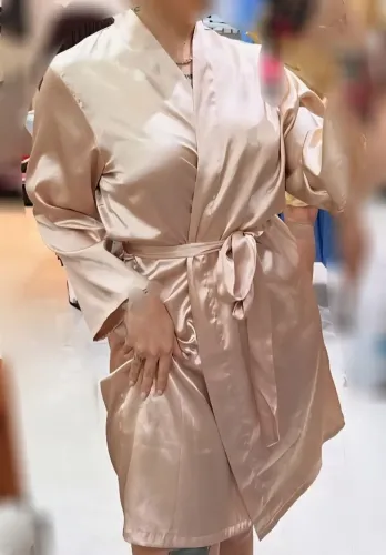 Roupão robe feminino cetim curto