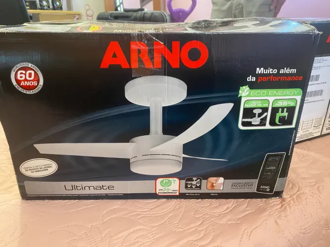 Ventilador de Teto Arno 3 Pás VX10 Branco Com Controle