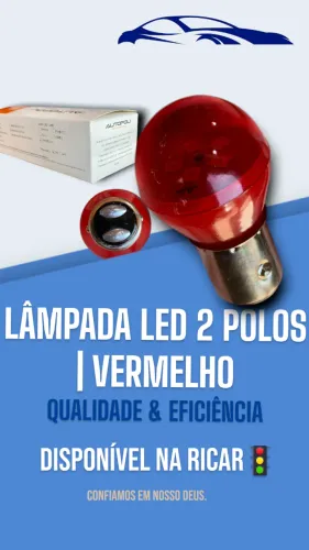 LAMPADA 2 POLOS | LED VERMELHO
