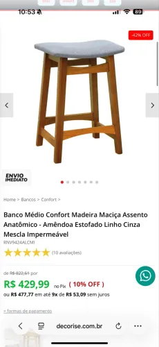 Vendo Banco Médio
