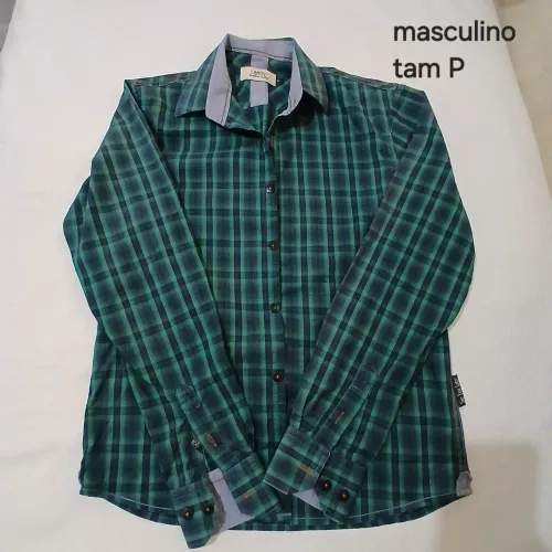 Camisa xadrez masculino adulto tam P