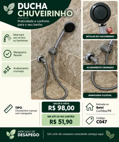 DUCHA CHUVEIRINHO COM MANGUEIRA