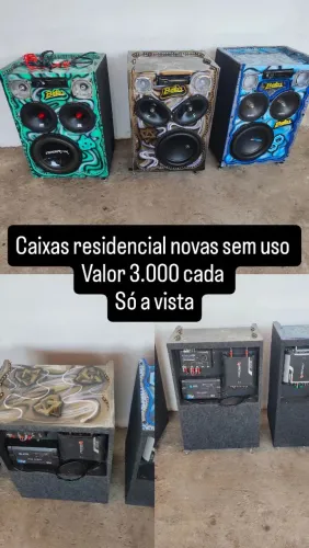 Caixa de som residencial nova