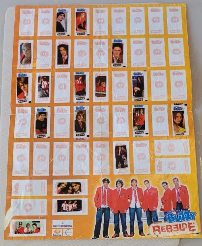 Pôster Buzzy Rebelde - RBD - Chiclete - 1° Versão - Anos 2000 - Nostalgia