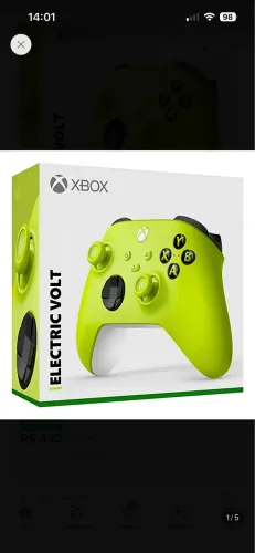 Controle sem fio xbox series s/x original Microsoft Elétrico volt verde 