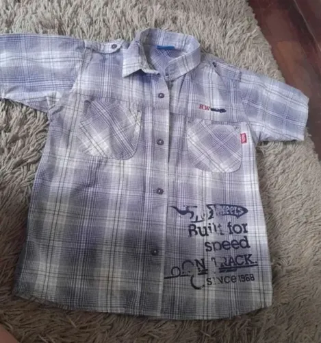 Camisa xadrez manga curta
