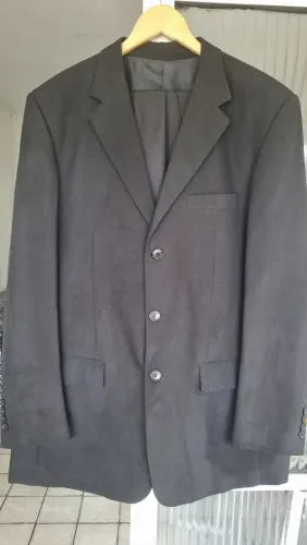 Terno Masculino Completo Preto Wolens (Riachuelo) - Paletó 56L e Calça 50