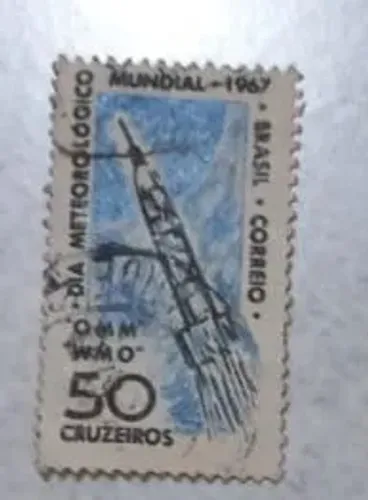 Selo Comemorativo Dia Meteorológico Mundial 1967