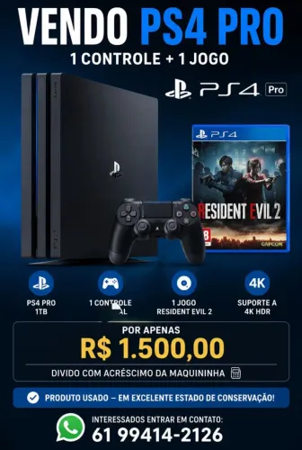 Ps4 pro 1 tera