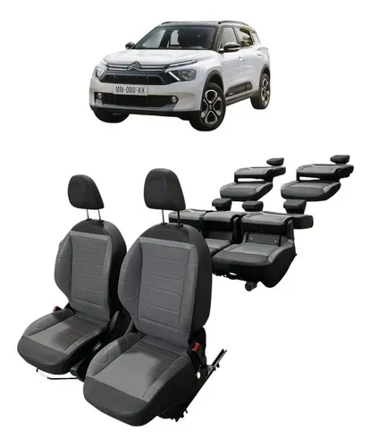 Jogo Banco De Couro (7 Lugares) Citroen C3 Aircross 2025 Cinza